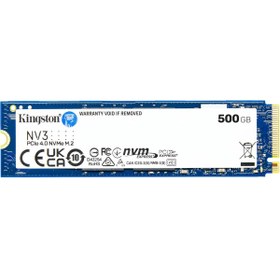 Resim Kingston 500GB NV3 PCIe 4.0 NVMe M.2 2280 SSD Disk SNV3S-500G SSD Disk 
