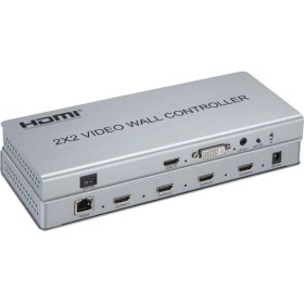 Resim Gplus FHDVW242 2x2 Video Wall Controller Işlemci Full Hd 60 Hz Duvar Ekran Cctv Dvr Nvr Pc Notebook Çoklu Monitör Ekran Genişletici Profesyonel Switch 