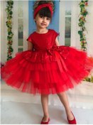 Resim TONTİŞLER BEBEK VE ÇOCUK GİYİM Kız Çocuk Düğün,doğumgünü,bayramlık Elbise (10-11-12) Yaş 23 Nisan 