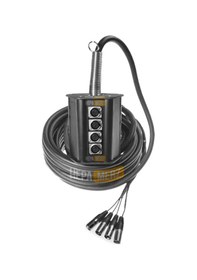 Resim Stage-4c-20m 4 Kanal 20 Metre Multicore Kablolu Hazır Stage Box 