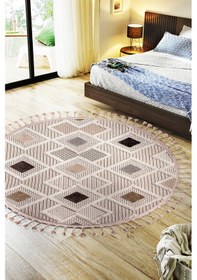 Resim Enti Bonn 8804 Gri Daire Iskandinav Halı Salon Halısı Kesme Halı Yolluk Krem 