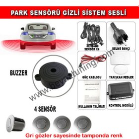 Resim Niken Park Sensörü Sesli Buzzerlı Bib Bib 4 Gözlü Beyaz 