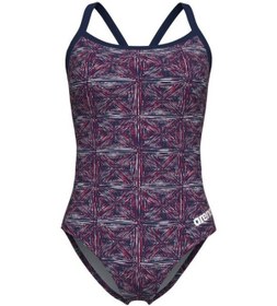 Resim Arena Womens Abstract Tiles Swimsuit Lightdrop Kadın Yüzücü Mayosu 007141417 Çok Renkli 