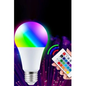 Resim Gampus Uzaktan Kumandalı Renk Değiştiren Ampul Rgb 9W Beyaz Dahil 16 Renkli Tasarruflu Ampul 