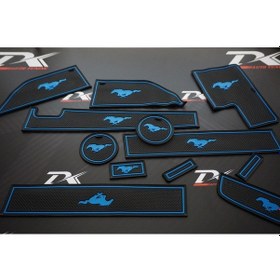 Resim Ford Mustang 6 2015-2019 Araç Içi Silikon Kaymaz Ped Kaplama Seti (547230239) 