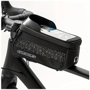 Resim Elmpaly Dtucycle Bisiklet Çantası Dağ Yol Bisikleti Üst Boru Çantası Cep Telefonu Kılıfı Siyah Siyah 