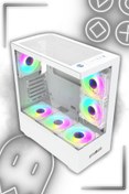 Resim GAMİNGTECH Melkor Beyaz 6x 120MM Argb Atx Gaming Bilgisayar Kasası 