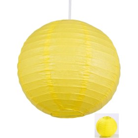 Resim Dekoratif Çin Feneri Kağıt Lamba - Sarı 