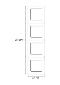 Resim Beyaz Beşli Çerçeve 10 Adet Mono Despina 