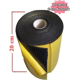 Resim Evimdeyokyok Araç Oto Ses Isı Yalıtım 20CMX10METRE 6mm Yapışkanlı Kauçuk Izolasyon Malzemesi 