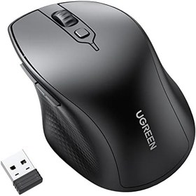 Resim UGREEN Kablosuz Ergonomik Fare, USB Alıcılı 2.4GHz 4000 DPI Sessiz İnce Kablosuz Bluetooth Fare, Tablet,PC,Dizüstü Bilgisayar ile Uyumlu. 