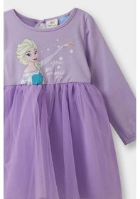 Resim Defacto Kız Bebek Frozen Uzun Kollu Tül Elbise F4564a525aupr251 Mor 