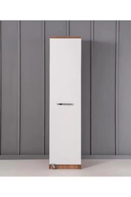 Resim ZEYTUN Çok Amaçlı 90 Derece Açılabilir Tek Kapaklı Kiler Mutfak Dolabı 182x45x46 cm 