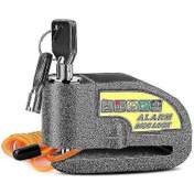 Resim Alarm Disk Fren Kilidi, 110db Hırsızlık Önleyici Motosiklet Güvenlik Kilidi, 1,5 M Hatırlatma Kablosu/2 Anahtar/1 Adet Pil - Siyah 
