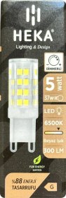 Resim 1 Adet Heka 5w 37w 6500k Beyaz Işık G9 Duylu Dim Edilebilir Led Kapsül Ampul 