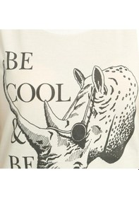 Resim Bant Giyim - Be Cool Beyaz Kadın T-Shirt Tişört 