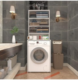 Resim Kenzlife Membran Çamaşır Makinesi Dolabı Hayzum Byzbyz Panjur 180 66 55 Mebran Kapak Mdf Gövde Beyaz 