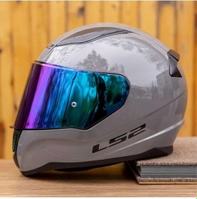Resim Ls2 Rapid 2 Full Face Motosiklet Kaskı Şeffaf + Gökkuşağı Vizörlü Nardo Gri 