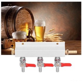 Resim Hangfox 3 Çıkışlı Gaz Ayırıcı, Co2 Dağıtıcı, 5/16" İç Öntü Valfli, Alüminyum-bakır-çelik, Kolay Kurulum, Tek Kaynaktan 3 Hat 
