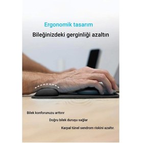Resim Sonictouch Bilek Destekli Mor Epik Gül Dikdörtgen Pürüzsüz Yüzey Dikişsiz Mouse Pad 18x22cm Mousepad 