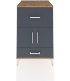 Resim Kronos Komodin Tek Raflı 2 Çekmeceli 2 Kapaklı 60x59x96 Çam-a... Çam 