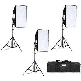 Resim Deyatech Sürekli Işık Seti 50 X 70 Cm Softbox 3'lü + Çantalı Kit 