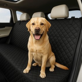 Resim Be Active Lüks Derili Su Geçirmez Arka Koltuk Kılıfı Evcil Hayvan Tüy Koruyucu Örtü 