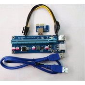 Resim OEM Pcı-e 1x To 16x Sata 6pin Bitcoin Riser VER:009S Ekran Kartı Yükseltici 