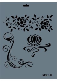 Resim Mey İthalat Rich New Seri N-106 Stencil 35x25 Cm 1 