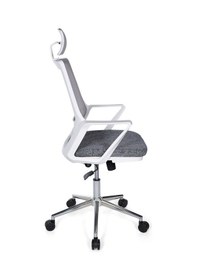 Resim Ofisbazaar Lizz Beyaz Fileli Yönetici Koltuğu Ergonomik Başlıklı Ofis Koltuğu Gri Gri 