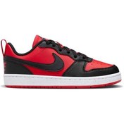 Resim Nike Court Borough Low Recraft Gs Dv5456-600 Siyah-kırmızı Kadın Spor Ayakkabı Siyah 