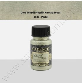 Resim Cadence Dora Textile Metalik Kumaş Boyası 50 Ml. 1137 Platin 