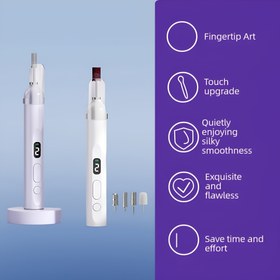Resim Profesyonel Tırnak Taşlayıcı, Tırnaklar İçin Nazik, Ev ve Salon Kullanımı İçin Uygun, USB Şarj Edilebilir Tırnak Taşlayıcı, Taşınabilir ve Rahat, Her Zaman ve Her Yerde Tırnakları Kesmek İçin İdeal 