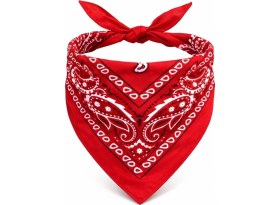 Resim Sylar Kırmızı Kovboy Fuları Çocuk Bandana Western Desenli Boyun Fuları 
