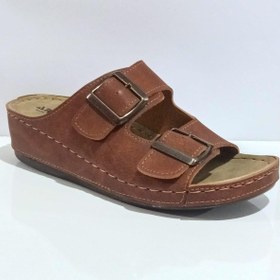 Resim Aryan 09-978 Anatomic Kadın Dolgu Topuk Terlik Bej 