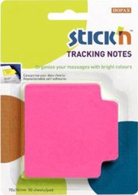 Resim Hopax Stıckn Yapışkanlı Not Kağıdı Trackıng 50 Yp 70x70 Fosforlu Pembe 21481 