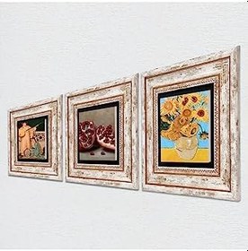 Resim Pinecone Stone Van Gogh On İki Ayçiçekli Vazo, İki Müzisyen Kız Tablosu, Nar Taş Duvar Tablosu - Çerçeveli Taş Tablo - Dekoratif Duvar Sanatı - Modern Ev ve Ofis Duvar Dekoru K3-1509 