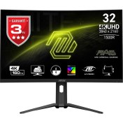 Resim MSI 31.5" MAG 321CUP 3840x2160 (UHD) 16:9 CURVE 1500R VA 160HZ 1MS FREESYNC PREMIUM GAMING MONITOR 