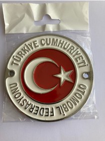 Resim HIZTUNING Türkiye Otomobil Federasyonu Döküm Vidalı Panjur Arması 