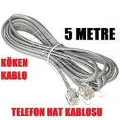 Resim 5 Metre Beş Mt Telefon Hat Kablosu Modem Adsl Vdsl 2 Li Köken 