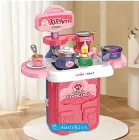 Resim Ogi Mogi Toys Mutfak Oyun Seti 2 Si 1 Arada Taşınabilir Sırt Çantası 