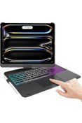 Resim UnDePlus iPad Pro 11inç M4/M5 Kılıf Kablosuz Dönebilen Klavyeli Case Keyboard 2024/2025 Uyumlu 