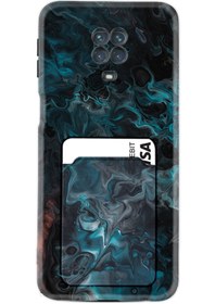 Resim Kılıfland Xiaomi Redmi Note 9 Uyumlu Kartvizitli Kartlıklı Desenli Silikon Colorful Abstract 1384 