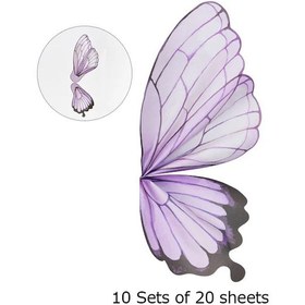 Resim Çiçek Ambalaj Kağıdı Çiçek Ambalaj Malzemesi Modelleme Kelebek Kanatları Buket Ambalaj Kağıdı Mor 