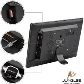 Resim JUNGLEE 10 inç Dijital Fotograf Çerçevesi Led Hd Ekran Usb/sd Mp3/mp4 Çalar Video Oynatma Uzaktan Kumandalı 