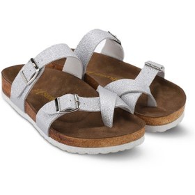 Resim Slazenger LARA Kadın Parmak Arası Plaj Gümüş Sim Terlik 