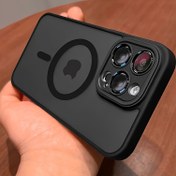 Resim For Iphone modelleri 11'den 16 Pro Max Plus'e kadar için şok geçirmez lens koruması ve dayanıklı akrilik içeren premium mat manyetik kablosuz şarj telefon kapağı 