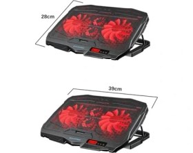 Resim Mabeyn Speeder Sx-15 4 Adet Fanlı 9"-17" Inç Ledli LCD Kontrol Panelli Standlı Notebook Laptop Soğutucu 
