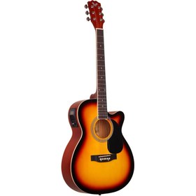 Resim Angel AFG100CE-SB Elektro Akustik Gitar - Sunburst (Başlangıç/Orta - Cutaway) | Kesik Kasa Tasarımı, Dahili Ekolayzer ve Preamp Sistemi, Ihlamur Ağacı Gövde | Ölçüler: 41 İnç Standart Kasa 
