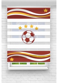 Resim Perdecizade Enxboy Kırmızı Top Dijital Baskılı Zebra Perde-cocuk Odası-stor Perde Pz-4046 Renkli 